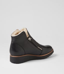 OPAL TO BLACK BEIGE LEATHER FUR