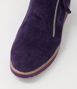 OPAL TO AUBERGINE BEIGE SUEDE FUR