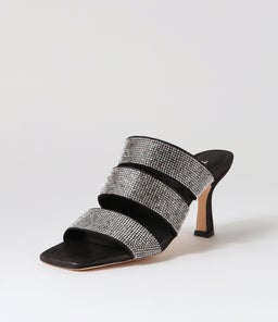 LOMME TO BLACK SHIMMER SILVER LEATHER JEWELS