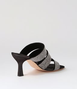 LOMME TO BLACK SHIMMER SILVER LEATHER JEWELS