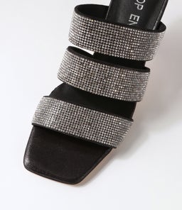 LOMME TO BLACK SHIMMER SILVER LEATHER JEWELS