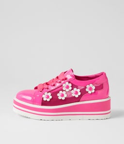 SERENO TO HOT PINK WHITE PATENT MULTI
