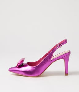 BARBADOS TO FUCHSIA METALLIC FUCHSIA LEATHER JEWELS