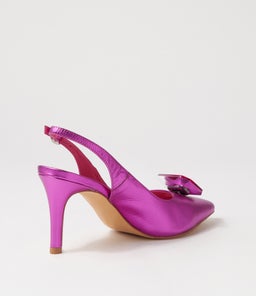 BARBADOS TO FUCHSIA METALLIC FUCHSIA LEATHER JEWELS