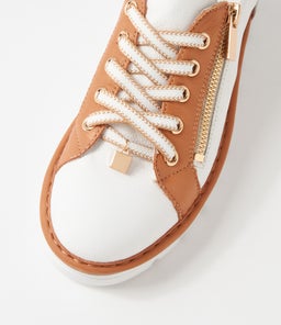 ELOS TO WHITE DK TAN LEATHER