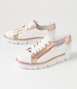ELOS TO WHITE PALE ROSE GOLD LEATHER