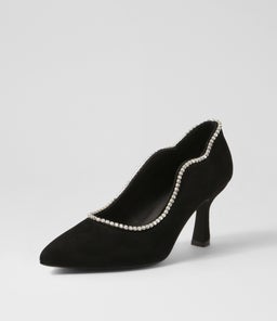 LIDDOL TO BLACK SILVER SUEDE JEWELS