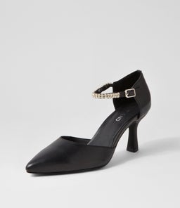 LUXOM TO BLACK SILVER LEATHER JEWELS