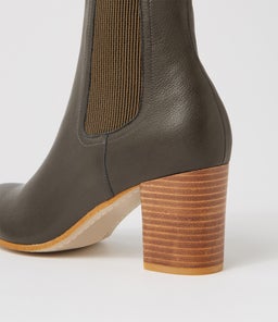 USSET TO OLIVE LEATHER ELASTIC