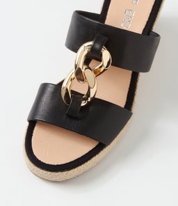 GREECIE TO BLACK NATURAL ROPE LEATHER