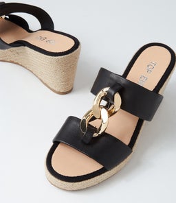 GREECIE TO BLACK NATURAL ROPE LEATHER