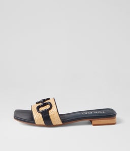 KUZIL TO NAVY NATURAL SYN RAFFIA LEATHER