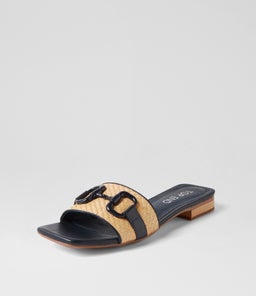 KUZIL TO NAVY NATURAL SYN RAFFIA LEATHER