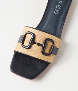KUZIL TO NAVY NATURAL SYN RAFFIA LEATHER