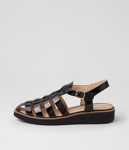 OBLIGHT TO BLACK BLACK SOLE PATENT LEATHER