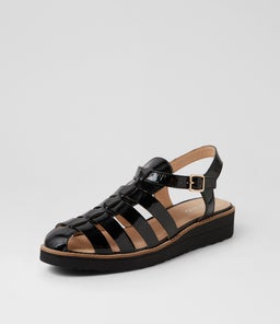 OBLIGHT TO BLACK BLACK SOLE PATENT LEATHER