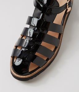 OBLIGHT TO BLACK BLACK SOLE PATENT LEATHER