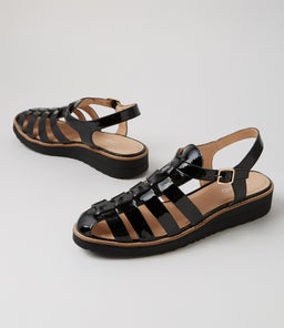 OBLIGHT TO BLACK BLACK SOLE PATENT LEATHER