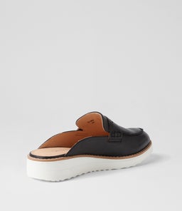 OLMM TO BLACK WHITE SOLE LEATHER