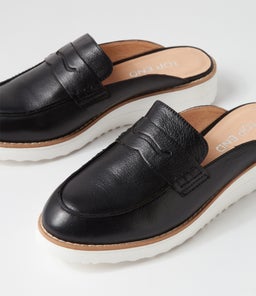OLMM TO BLACK WHITE SOLE LEATHER