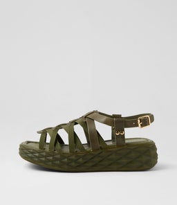 ROCKLEE TO OLIVE OLIVE SOLE FABRIC LEATHER