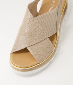 ULRIKA TO TAUPE LIZARD LEATHER