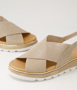 ULRIKA TO TAUPE LIZARD LEATHER