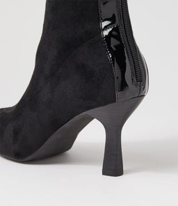 LEURO TO BLACK BLACK STRETCH MICROSUEDE
