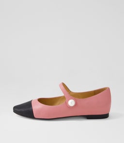 SAVY TO BLACK PRETTY PINK LEATHER LEATHER