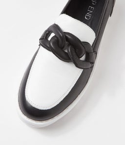 ERORA TO BLACK WHITE LEATHER