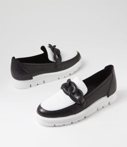 ERORA TO BLACK WHITE LEATHER