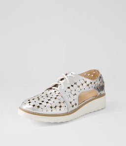 OTAY TO SILVER WHITE SOLE CRUSH LEATHER
