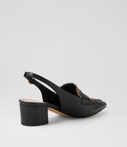 AIDAYO TO BLACK CAMEL LEOPARD LEATHER SUEDE
