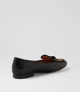 MOJAS TO BLACK CAMEL LEOPARD LEATHER MULTI