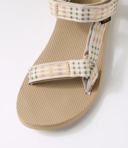 W ORIGINAL UNIVERSAL TV MODERN CHECK TAUPE FABRIC