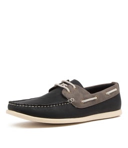 ABEL BLACK GREY NUBUCK PU