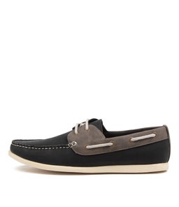 ABEL BLACK GREY NUBUCK PU