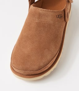 GOLDENSTAR CLOG UU CHESTNUT SUEDE