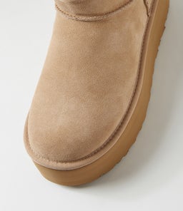ULTRA MINI PLATFORM UU SAND SUEDE