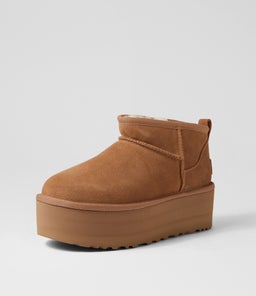 ULTRA MINI PLATFORM UU CHESTNUT SUEDE