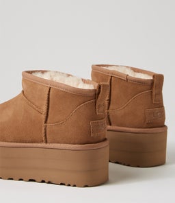 ULTRA MINI PLATFORM UU CHESTNUT SUEDE