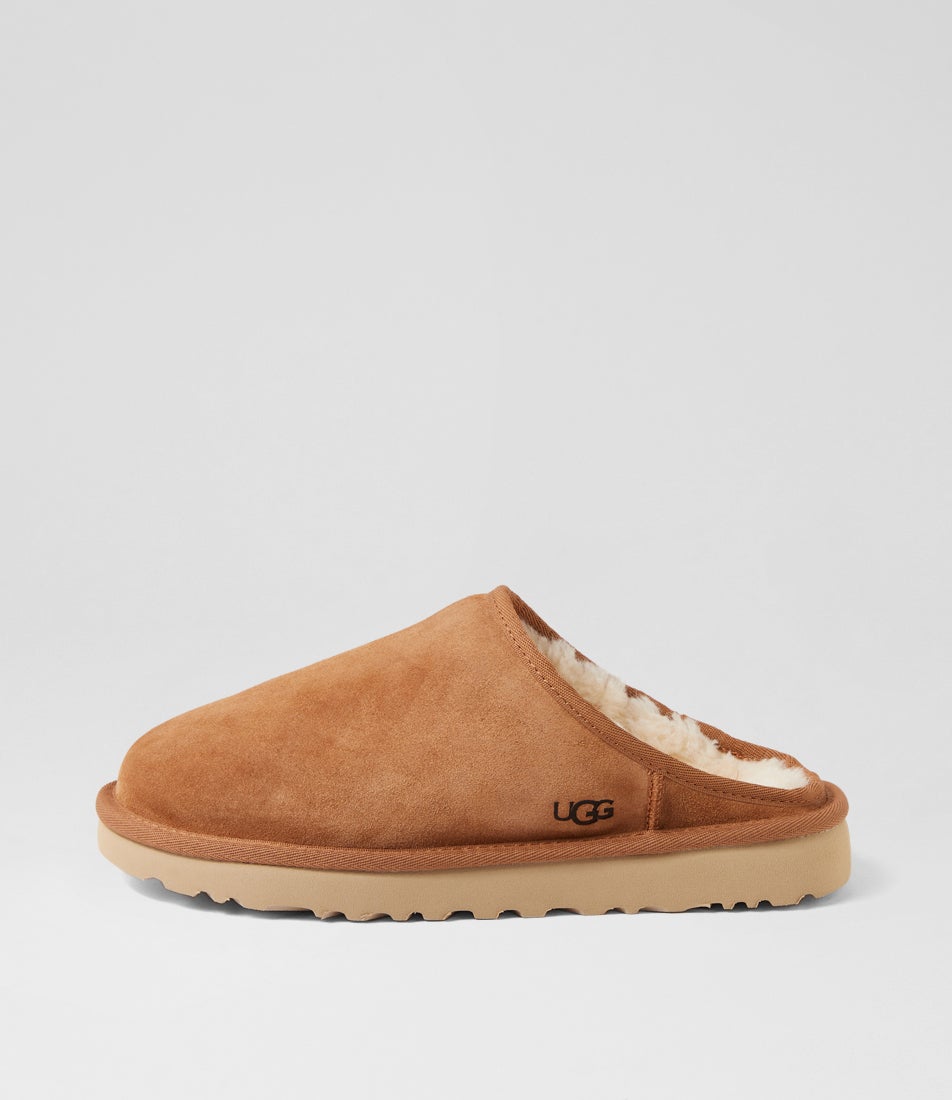 Classic Slip Chestnut Suede Slippers display picture 3