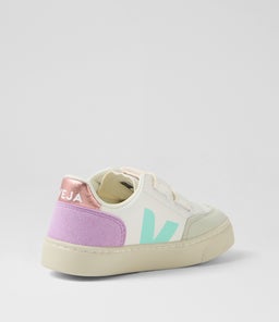 SMALL V 12 JNR VJ EXTRA WHITE MULTICO ORCHID LEATHER