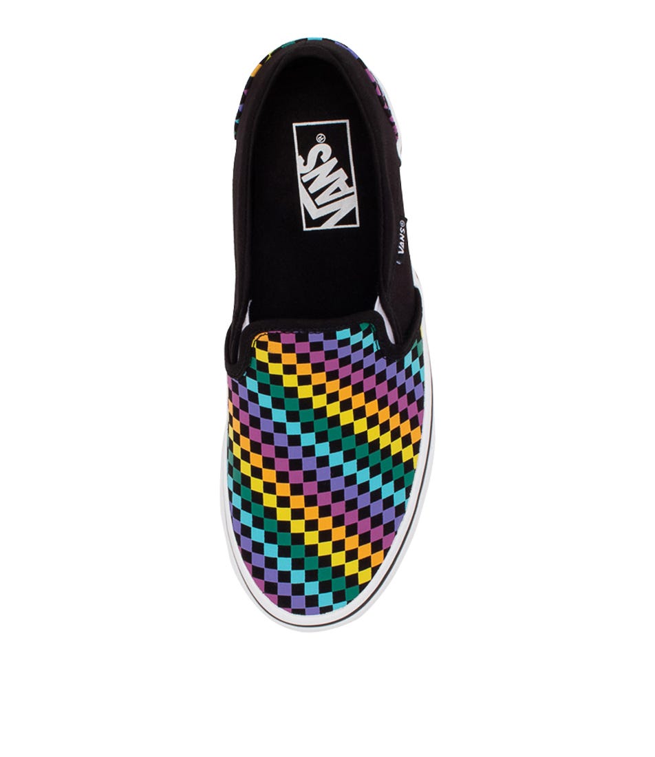 Asher W Rainbow Mini Check Canvas Sneakers display picture 2