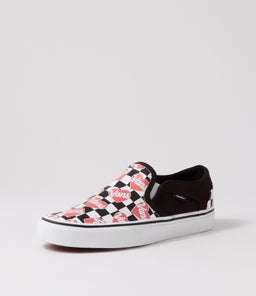 ASHER W VN CHECKERS MULTI WHITE CANVAS
