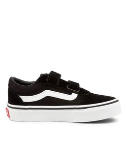 WARD V JNR VN BLACK WHITE SUEDE CANVAS