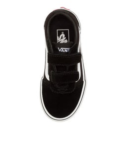 WARD V JNR VN BLACK WHITE SUEDE CANVAS