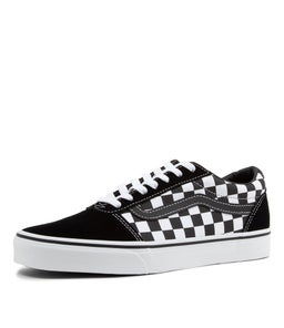 WARD M VN BLACK WHITE CHECK CANVAS