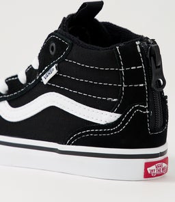 FILMORE HI ZIP TOT VN BLACK WHITE SUEDE CANVAS