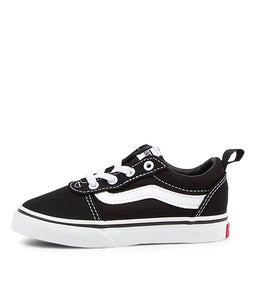 WARD SLIP ON TOT VN BLACK WHITE CANVAS